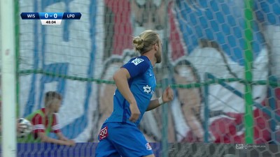Wisła K. - Lech (0:1): Kolejorz nie złożył broni w walce o dobrą końcówkę sezonu! Gytkjaer dobija strzał Majewskiego