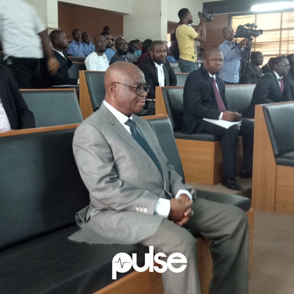 Justice Walter Onnoghen was at the CCT on Thursday, April 18 where he was removed as the Chief Justice of Nigeria days after he resigned