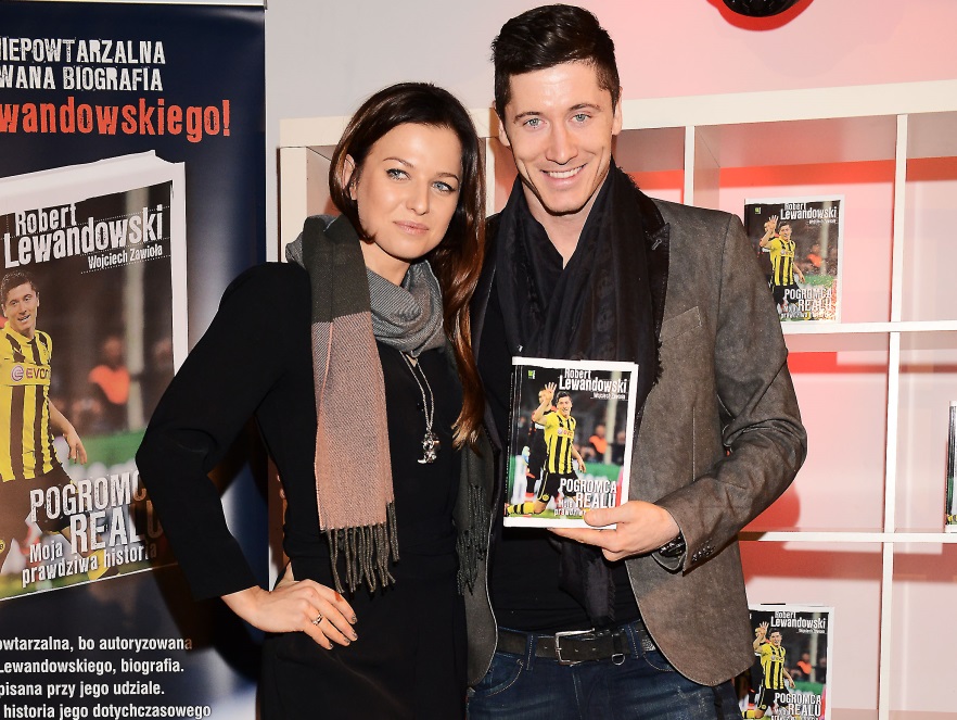 Robert Lewandowski z żoną