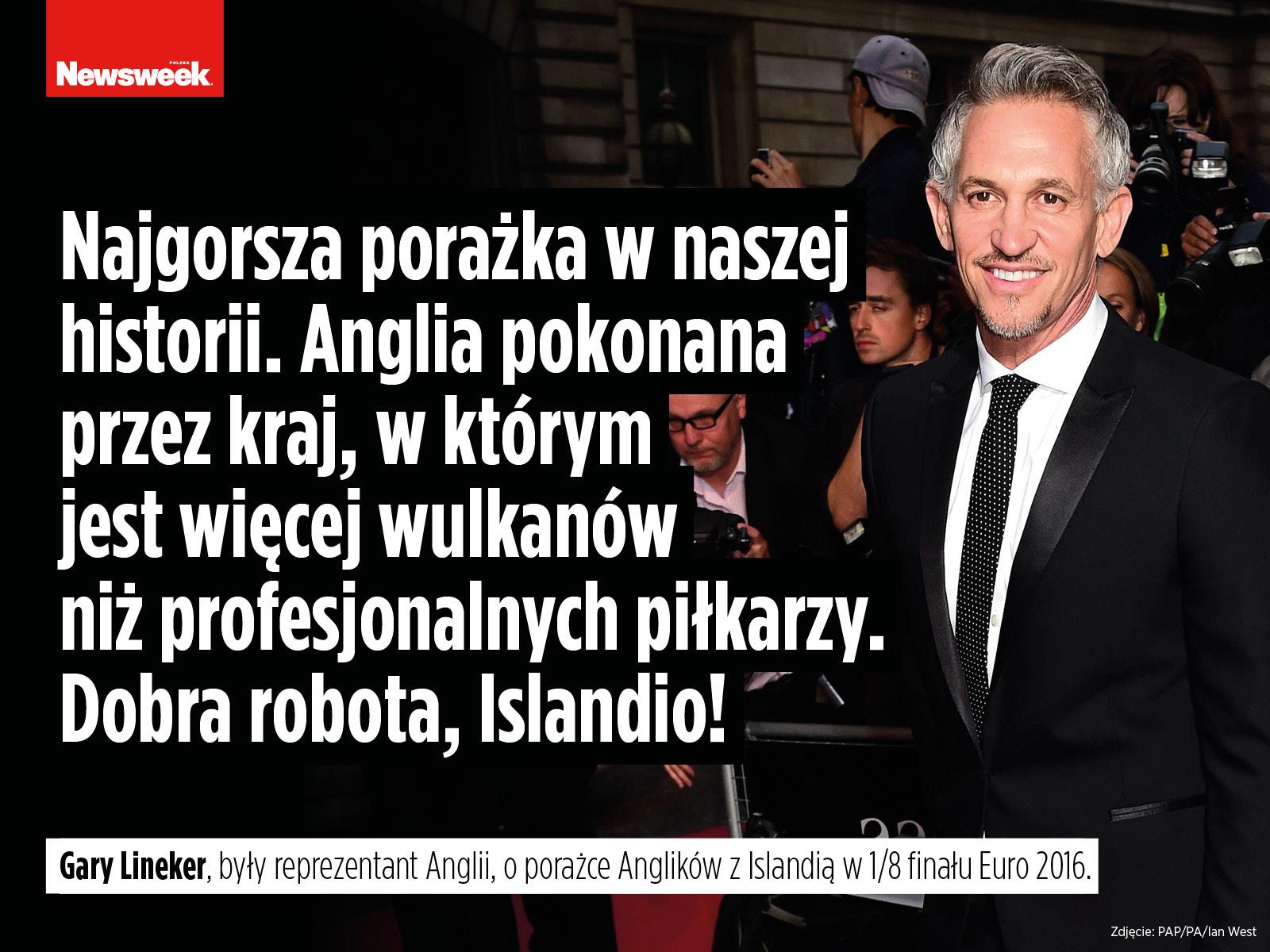 Gary Lineker piłka nożna Euro 2016 Angia