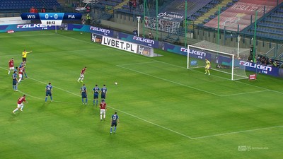 Wisła K. - Piast (1:0): Carlitos dał prowadzenie Wiśle! Pewnie wykorzystany karny przez lidera Wisły