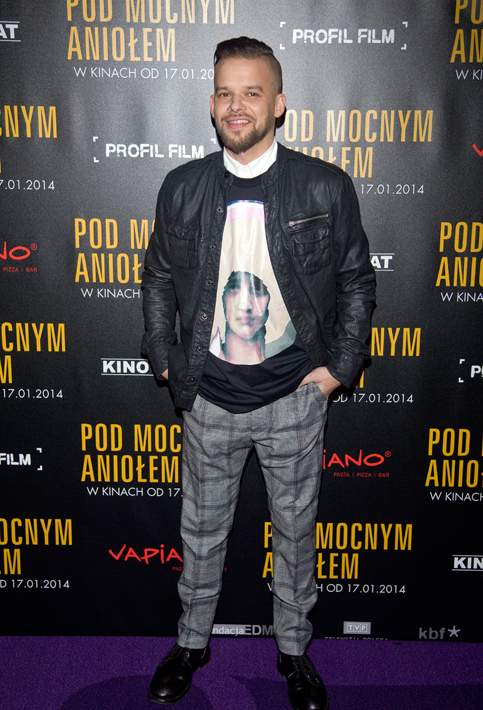 Michał Piróg na premierze filmu