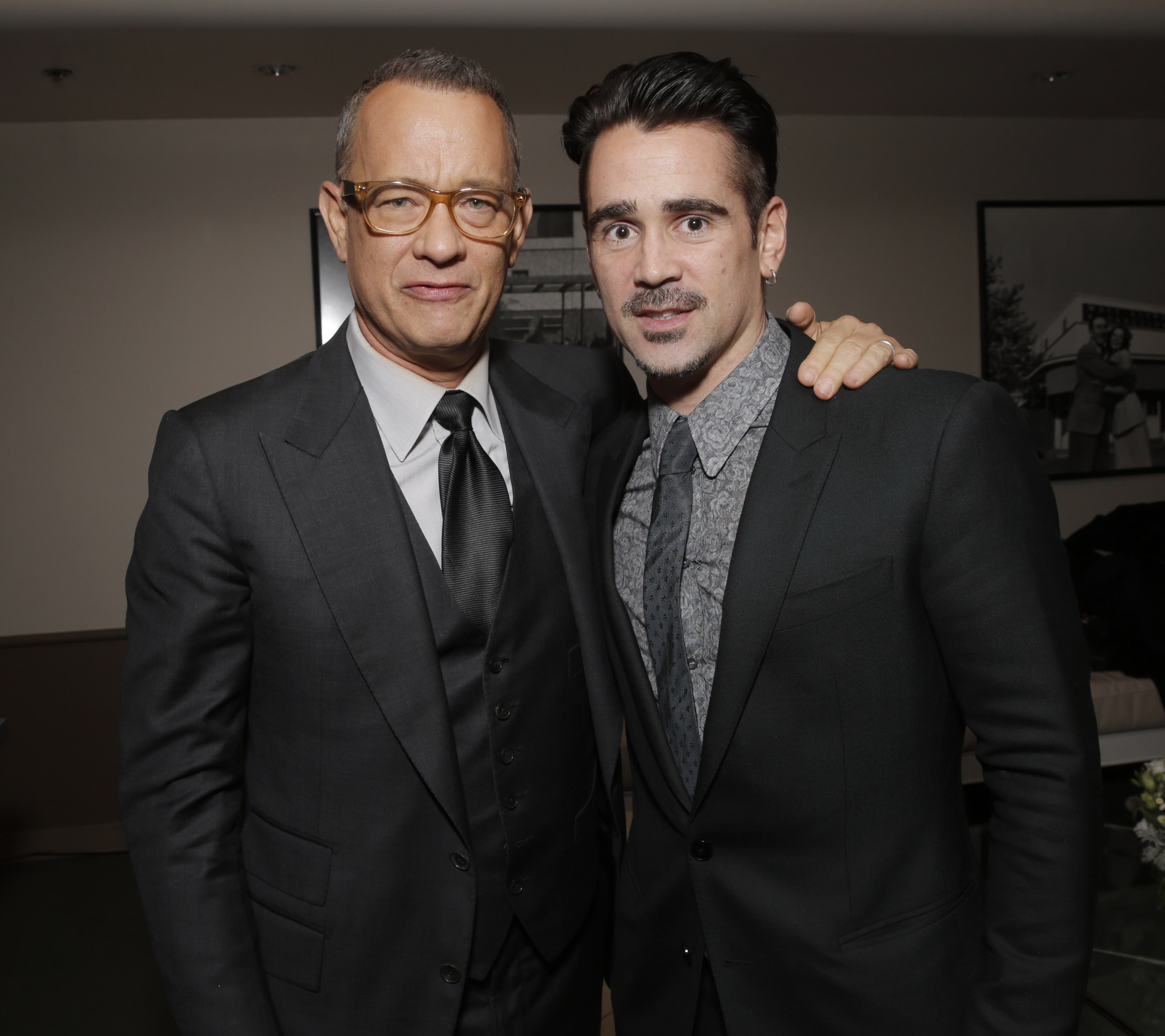 Colin Farrell i Tom Hanks na premierze
