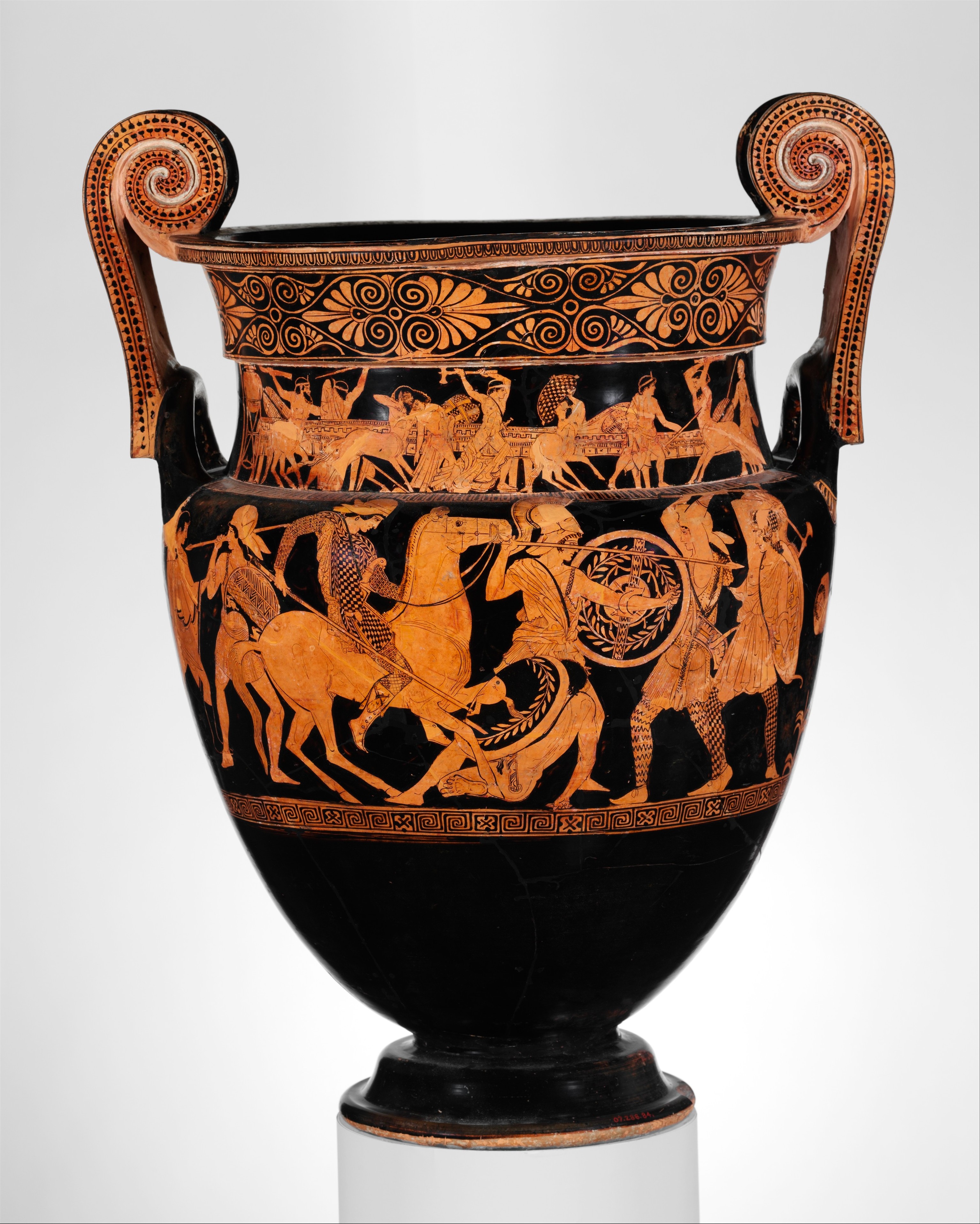 Waza grecka przedstawiająca Amazonki walczące z Ateńczykami, 450 r. p.n.e.