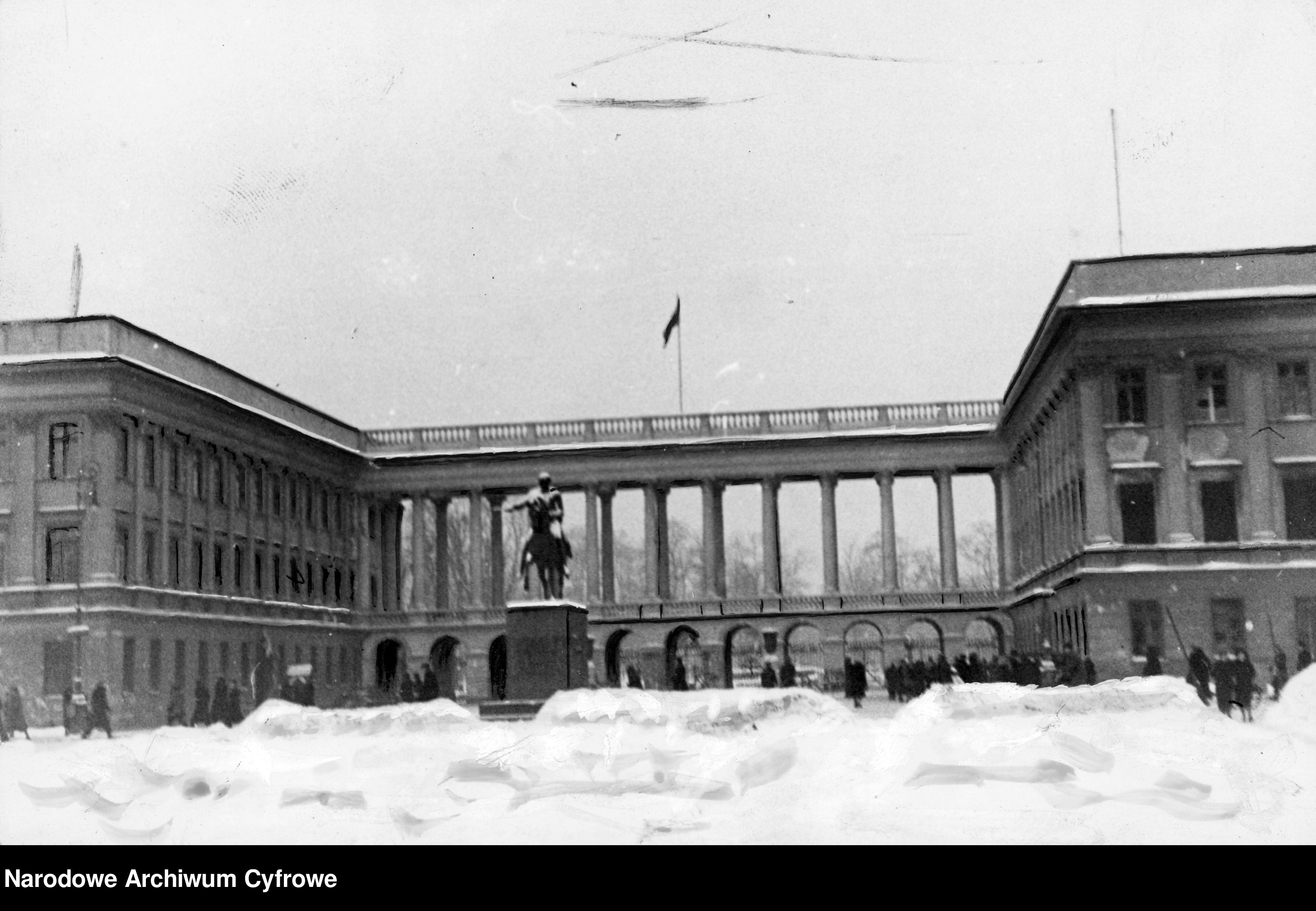 Warszawa, Pałac Saski. Zima, 1940 r.