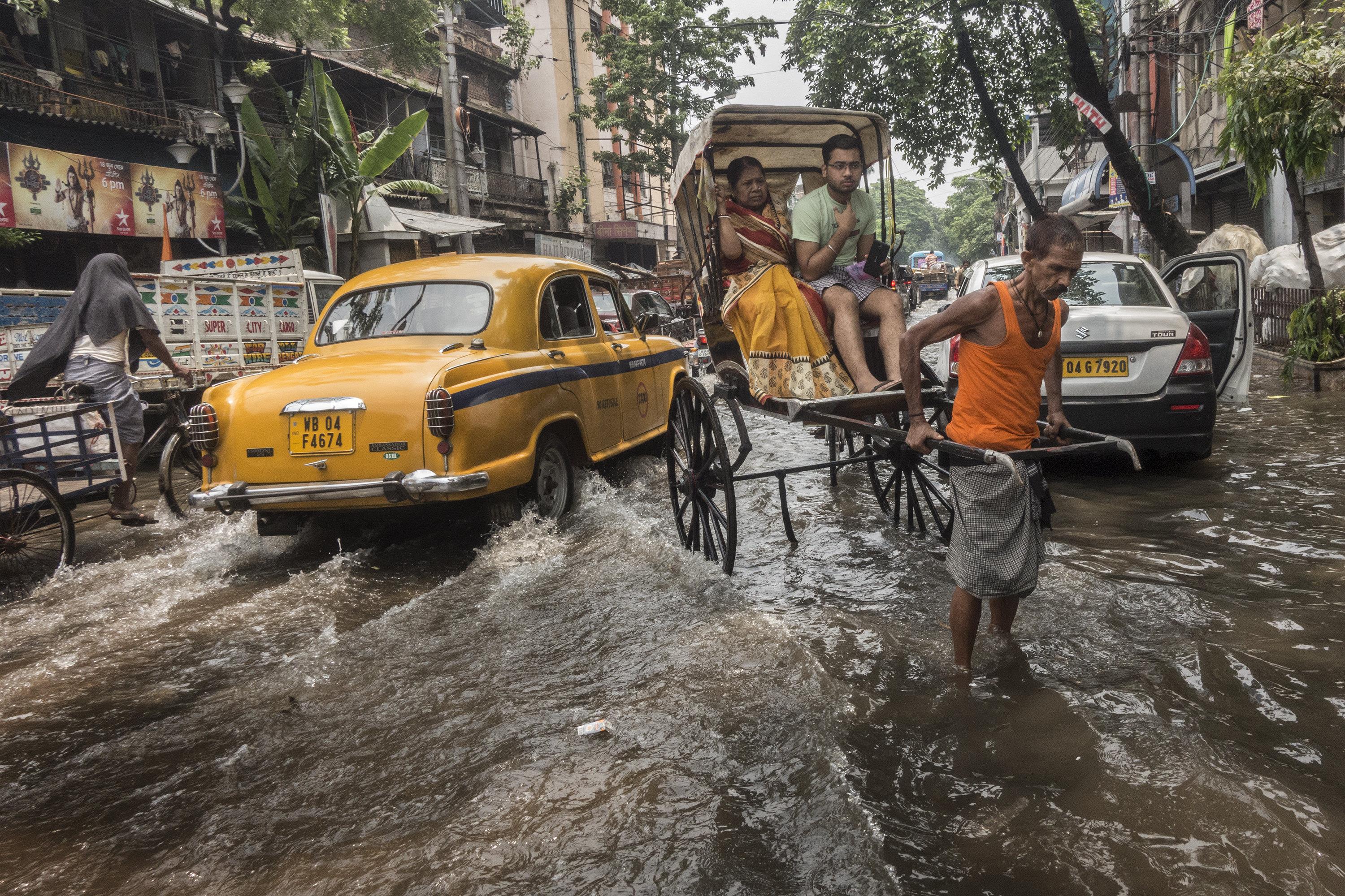 Heavy Rain Causes Flooding In Kolkata