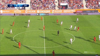 Zagłębie - Górnik Z. (0:2): Ogromne szczęście gości! Po błędzie obrony Starzyński trafia jedynie w poprzeczkę!