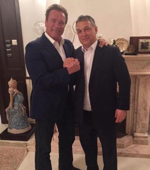 Szkander! Így fogott kezet Orbán Viktor és Schwarzenegger - Blikk