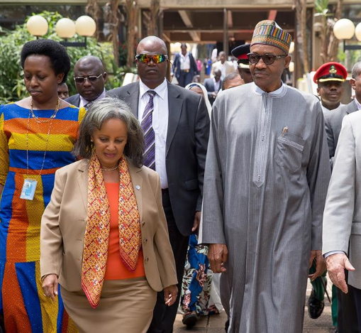 President Muhammadu Buhari and the president of Ethiopia, Sahle-Work Zewde [newsofthepeople]