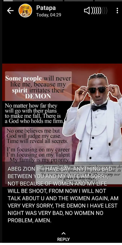 \'I\'m very sorry\' - Patapaa apologizes to ZionFelix