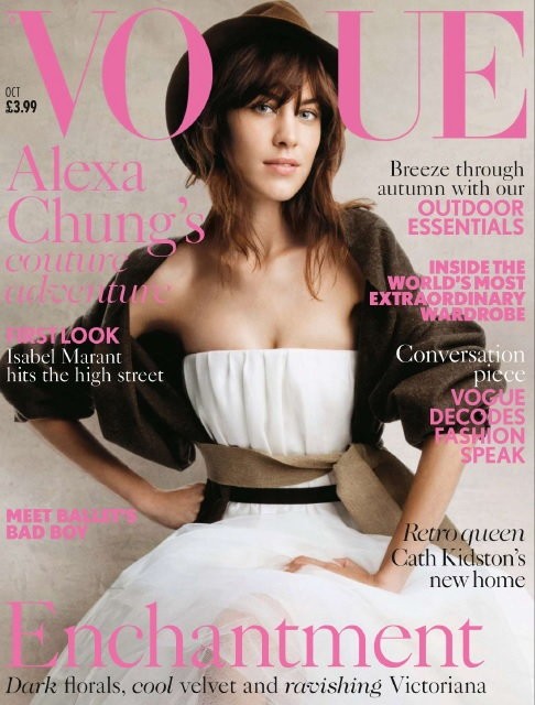 Alexa Chung, pkładka Vogue, październik 2013 / facebook