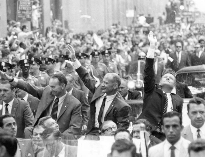 Neil A. Armstrong, Michael Collins, Buzz Aldrin powitanie w Nowym Jorku
