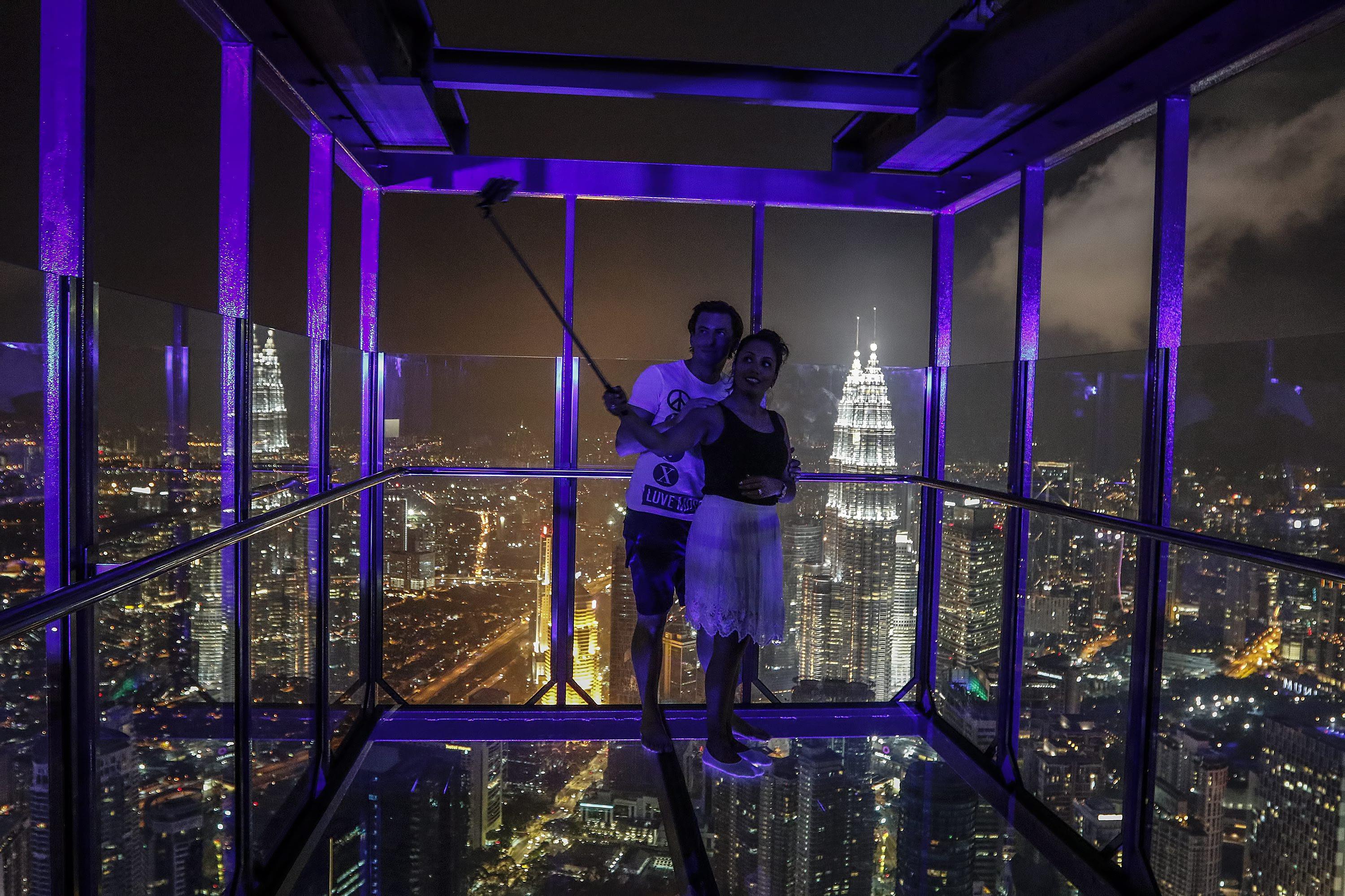 Supermoon rise over Kuala Lumpur