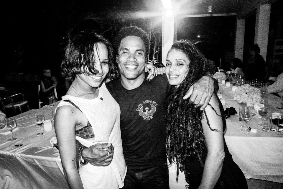 Lenny Kravitz urodzinowo z córką i byłą żoną Lisą Bonet