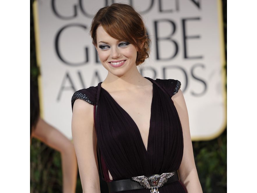Najpiękniejsze dekolty gwiazd na Złotych Globach: Emma Stone