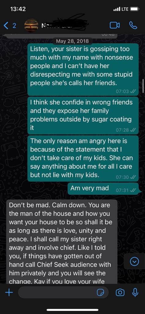 MaryAnn's brother's conversation with Kelvin appealing to him to save his marriage 