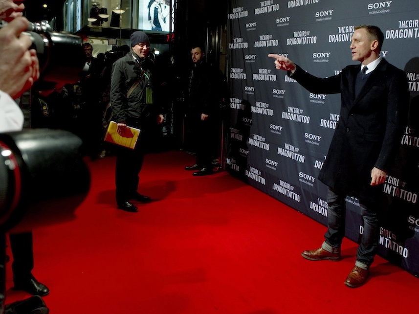 Daniel Craig na premierze w Sztokholmie