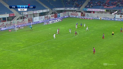 Piast - Lechia (1:1): Potężny strzał Zivca, do pięknego gola zabrakło centymetrów