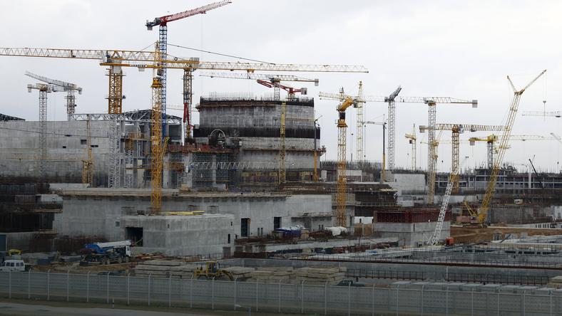 Construction of the power plant nuclear  Ostrowiec on White & # x142; Byelorussia