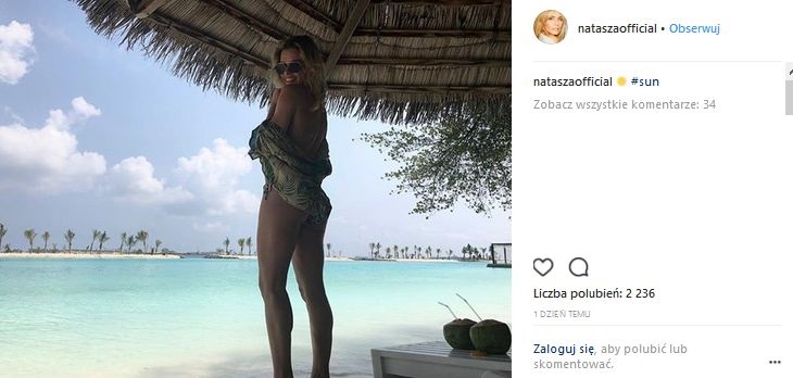 Nie wiadomo, czy na wakacje tancerka pojechała sama, czy z rodziną.