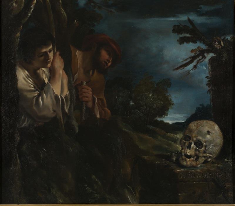 Pasterze arkadyjscy – „Et in Arcadia ego”, 1618, olej na płótnie, 82 x 91 cm, Galleria Nazionale d'Arte Antica di Palazzo Barberini, Rzym 