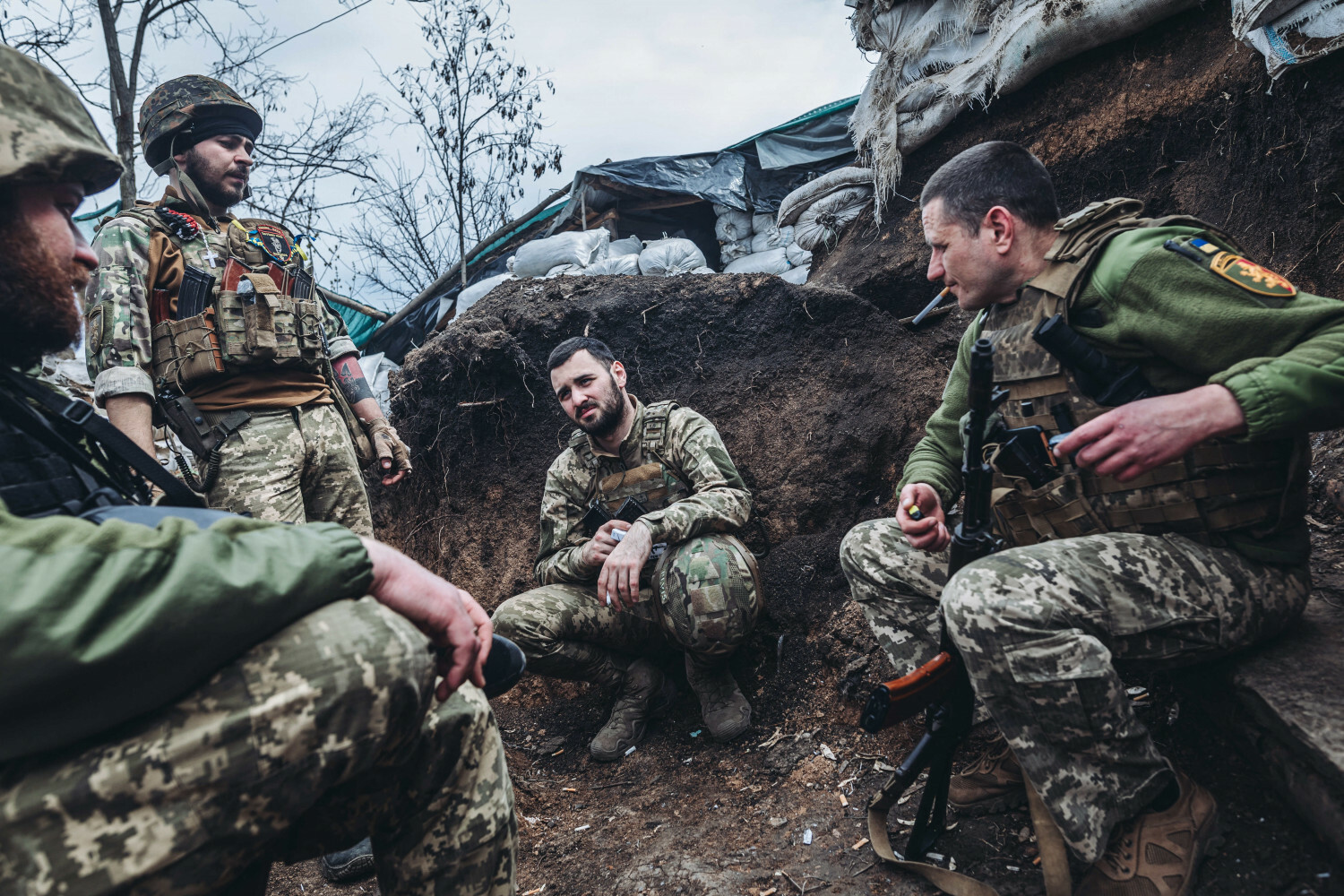 Ukraińscy żołnierze w Donbasie, 11 kwietnia 2022. 