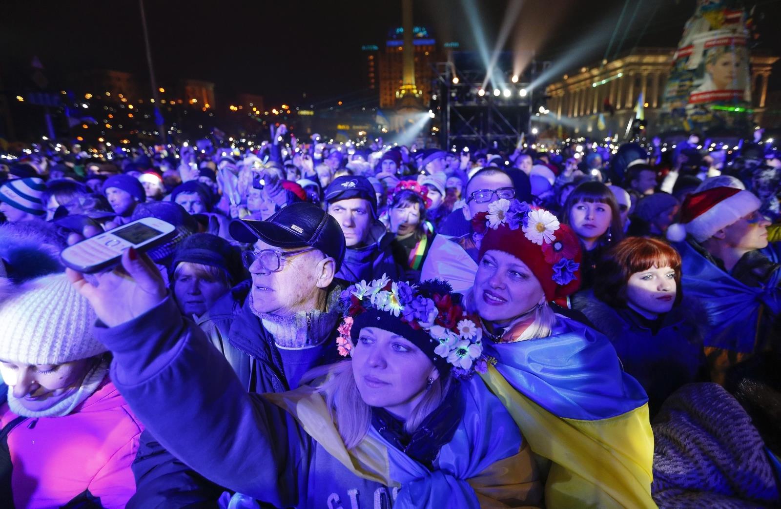 UKRAINE EU PROTESTS NEW YEAR 2014