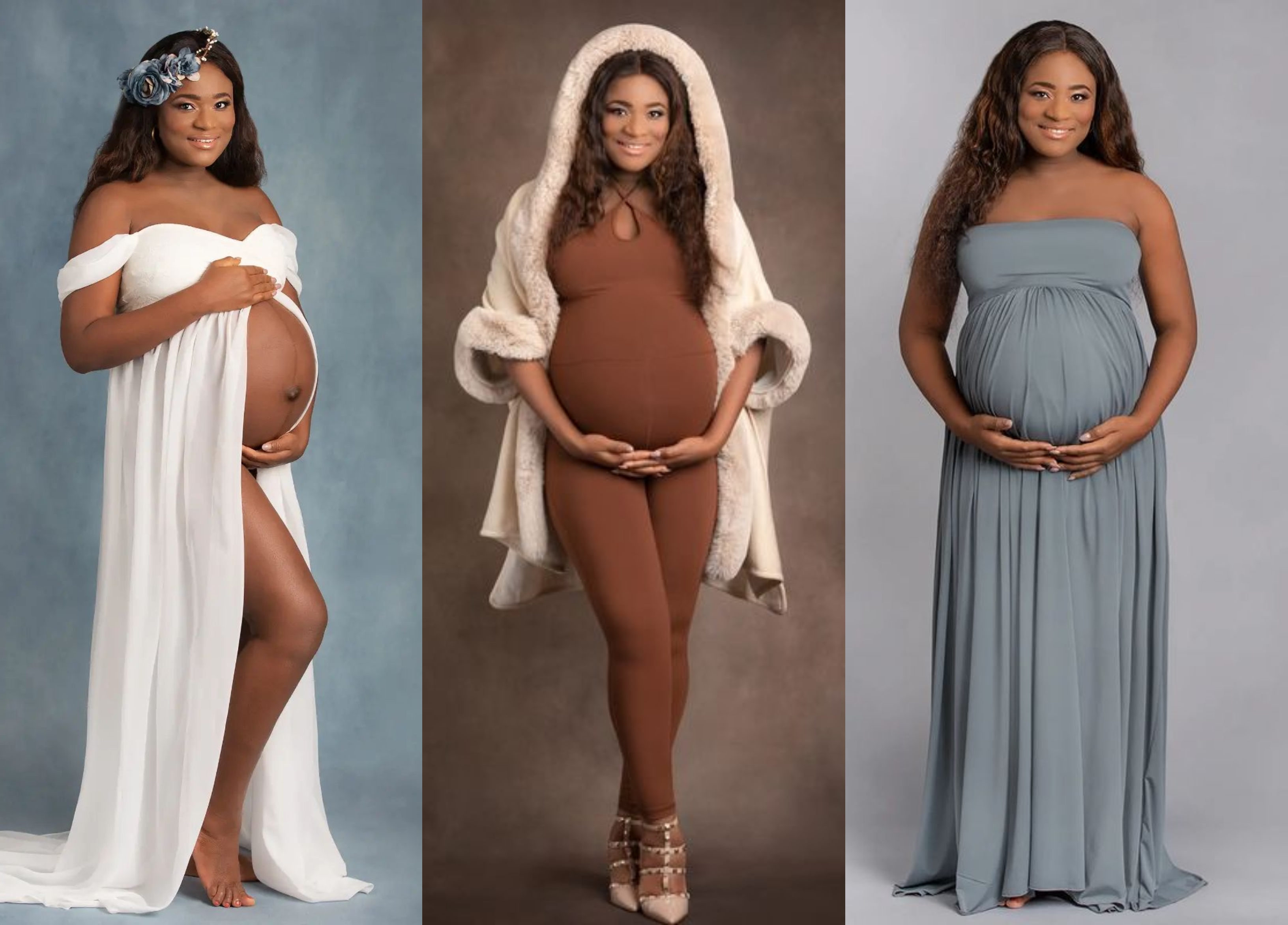 Actress Christabel Ekeh oozes elegance in baby bump photo; shares her good news