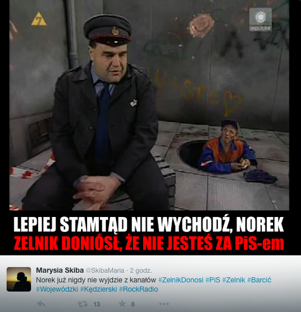 #Zelnikdonosi, fot. screen z twitter