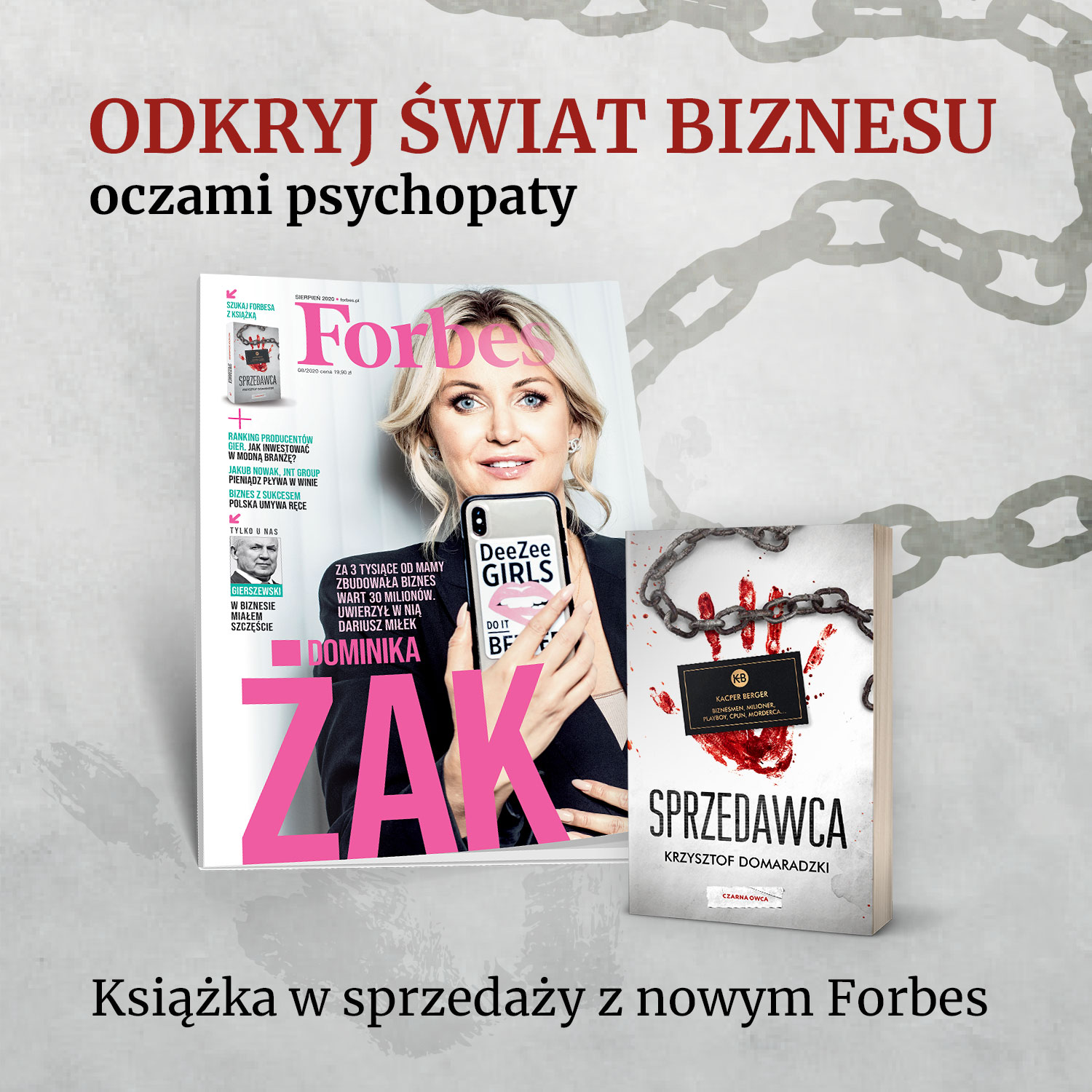 Książka „Sprzedawca” Krzysztofa Domaradzkiego w sprzedaży z najnowszym numerem magazynu Forbes
