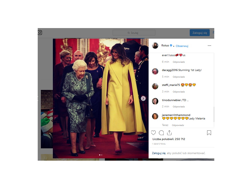 ... Rąbka tajemnicy uchyliła dopiero Melania. Dzień po wydarzeniu na jej profilu na Instagramie pojawiło się zdjęcie, na którym widać polską pierwszą damę i jej klasyczną czerwoną garsonkę. Jak Wam się podoba ten strój?