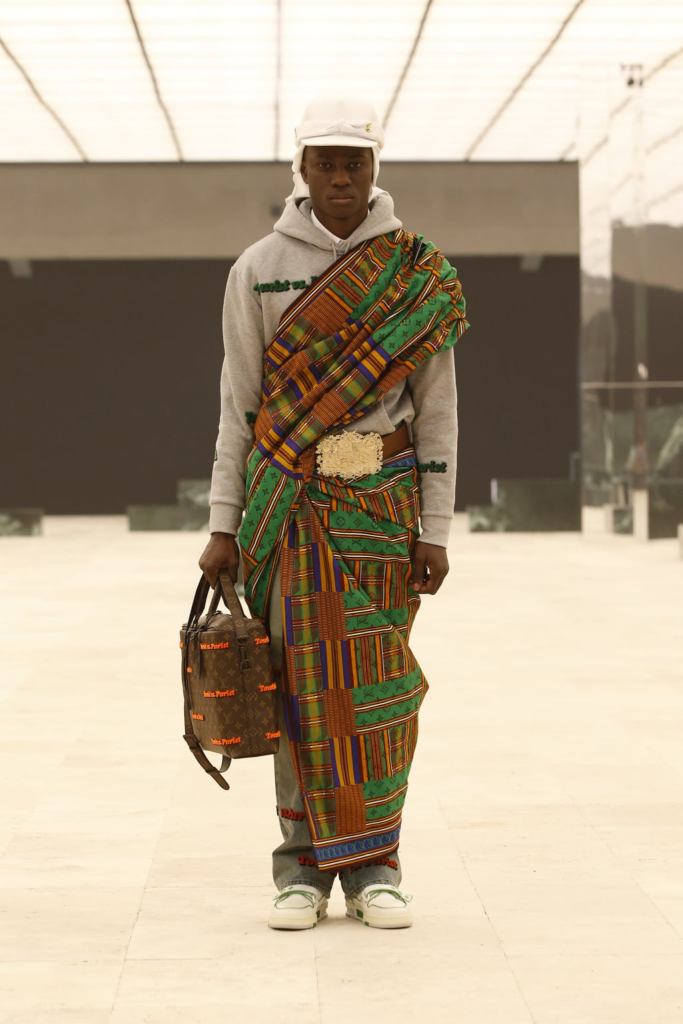 Model on the runway