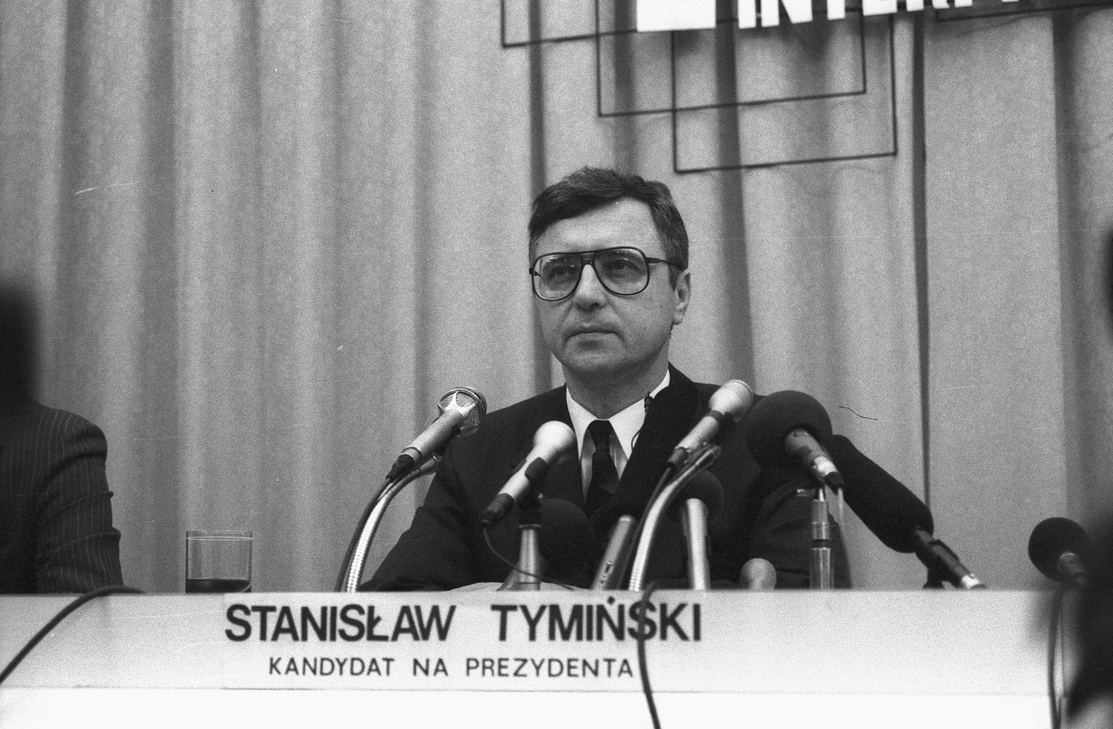 Konferencja prasowa Stanisława Tymińskiego w P.A. Interpress