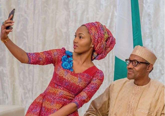 Zahra Buhari-Indimi with President Buhari 