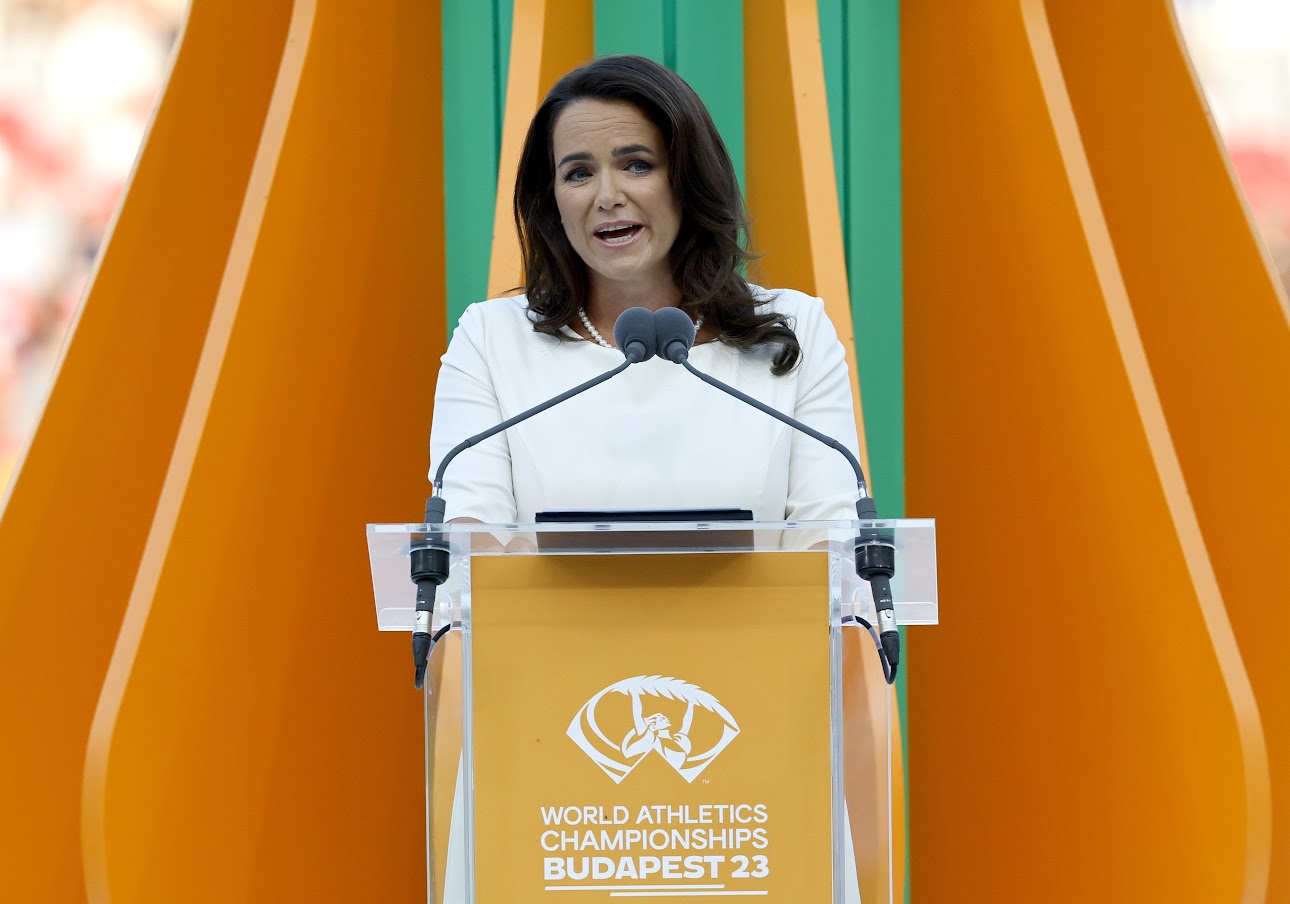 Novák Katalin az atlétikai világbajnokság megnyitóján: &quot;Jó, amikor képesek vagyunk egységet mutatni!&quot;
