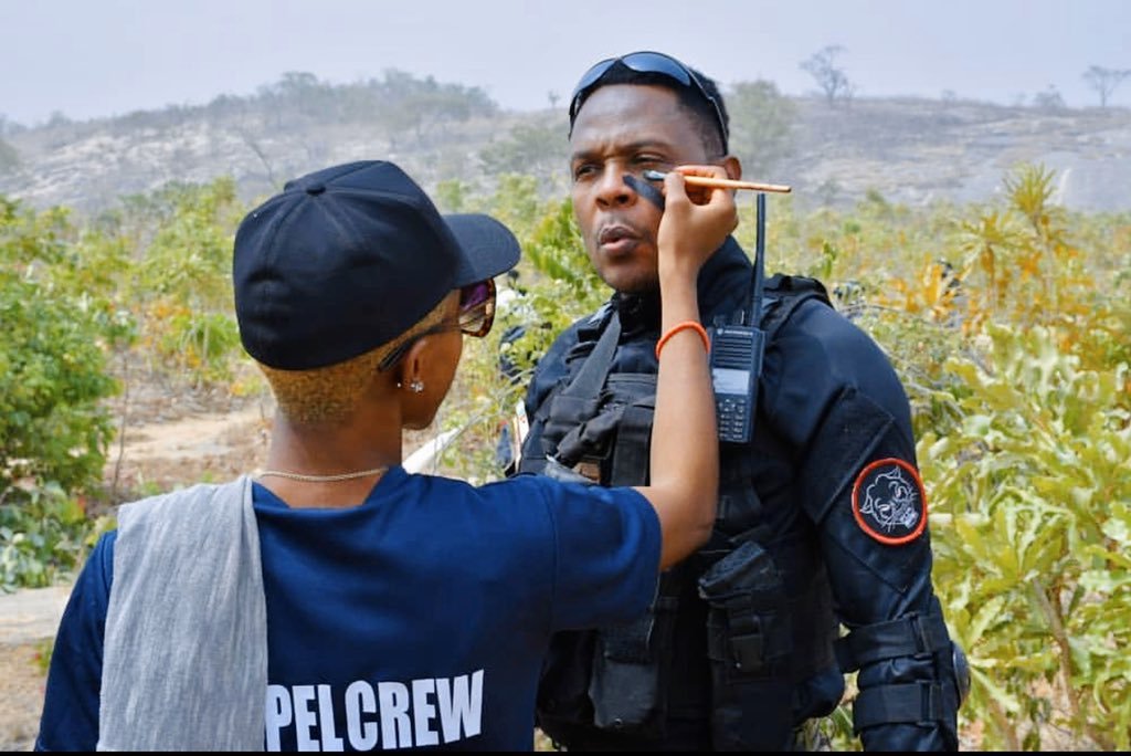 Femi Jacobs on the set of  'Eagle Wings, the Nigerian Air Force story'[Twitter/DefenceNigeria]