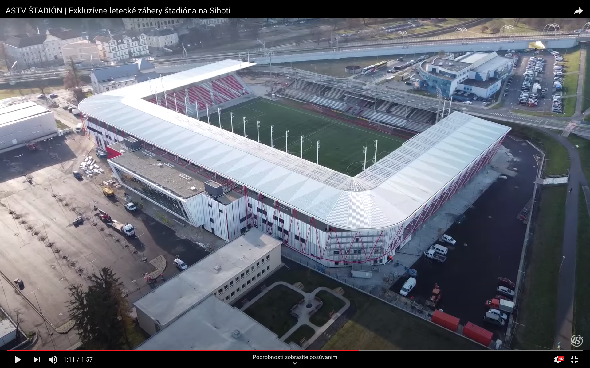 VIDEO: AS Trenčín ukázal exkluzívne letecké zábery nového štadióna