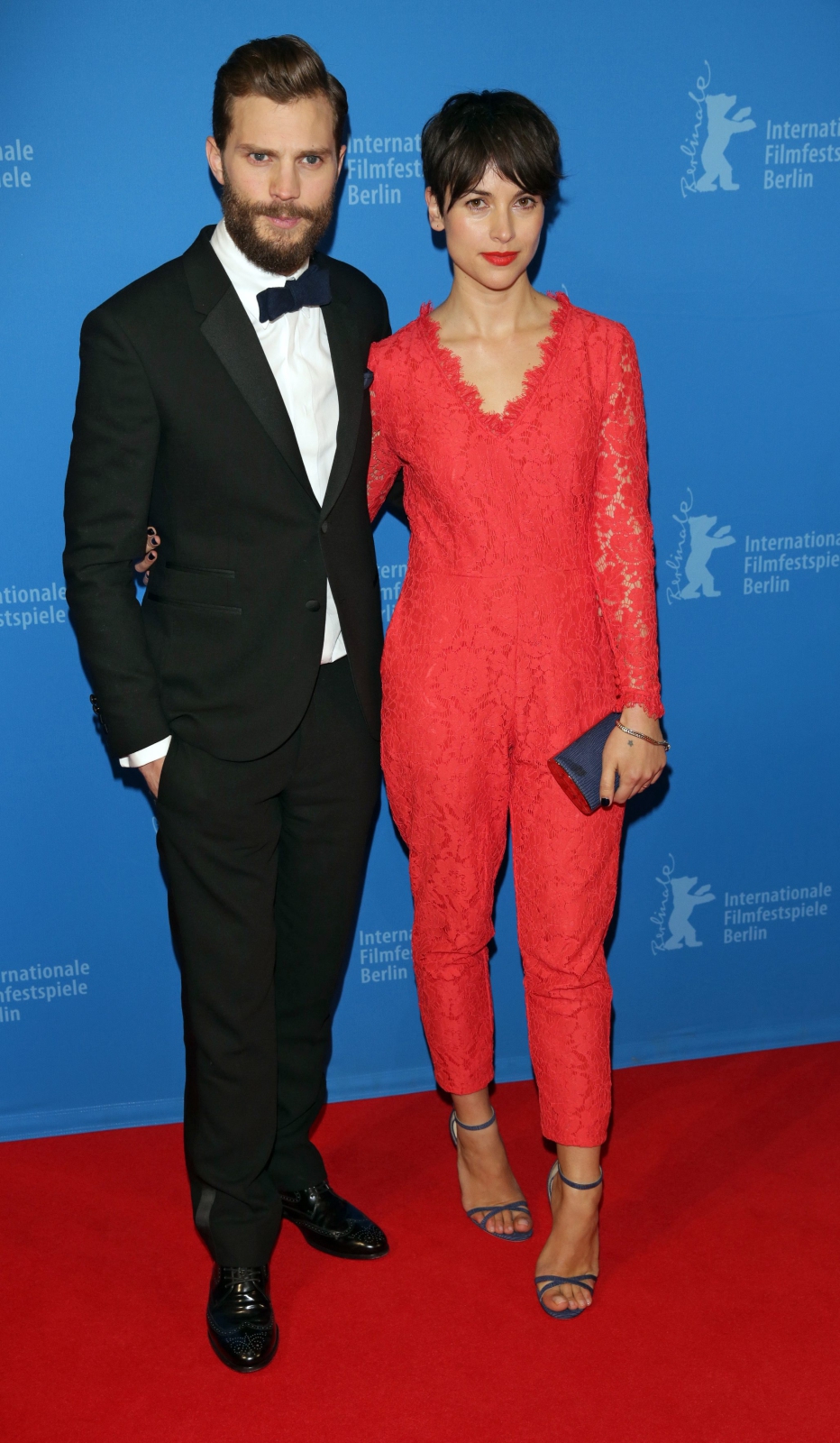 Jamie Dornan i jego żona Amelia Warner na premierze