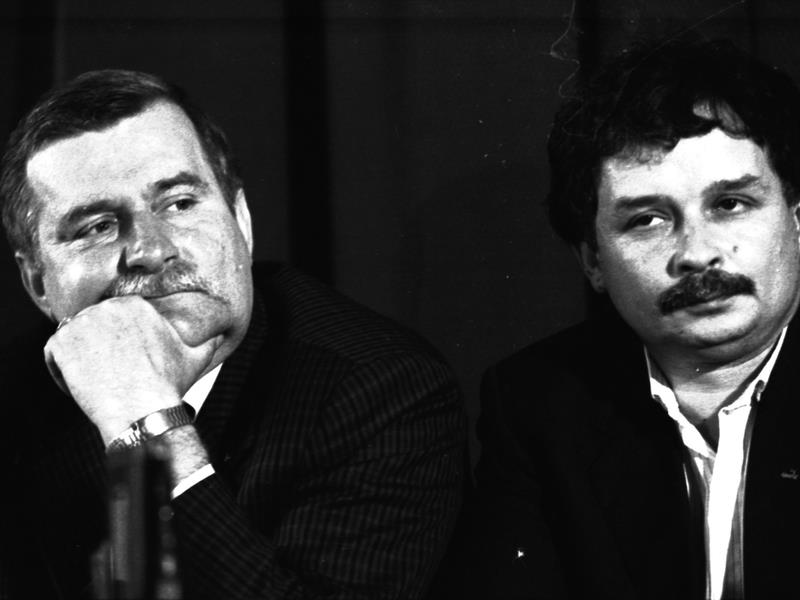 Wybory czerwiec 1989_konferencja prasowa Lecha Wałęsy