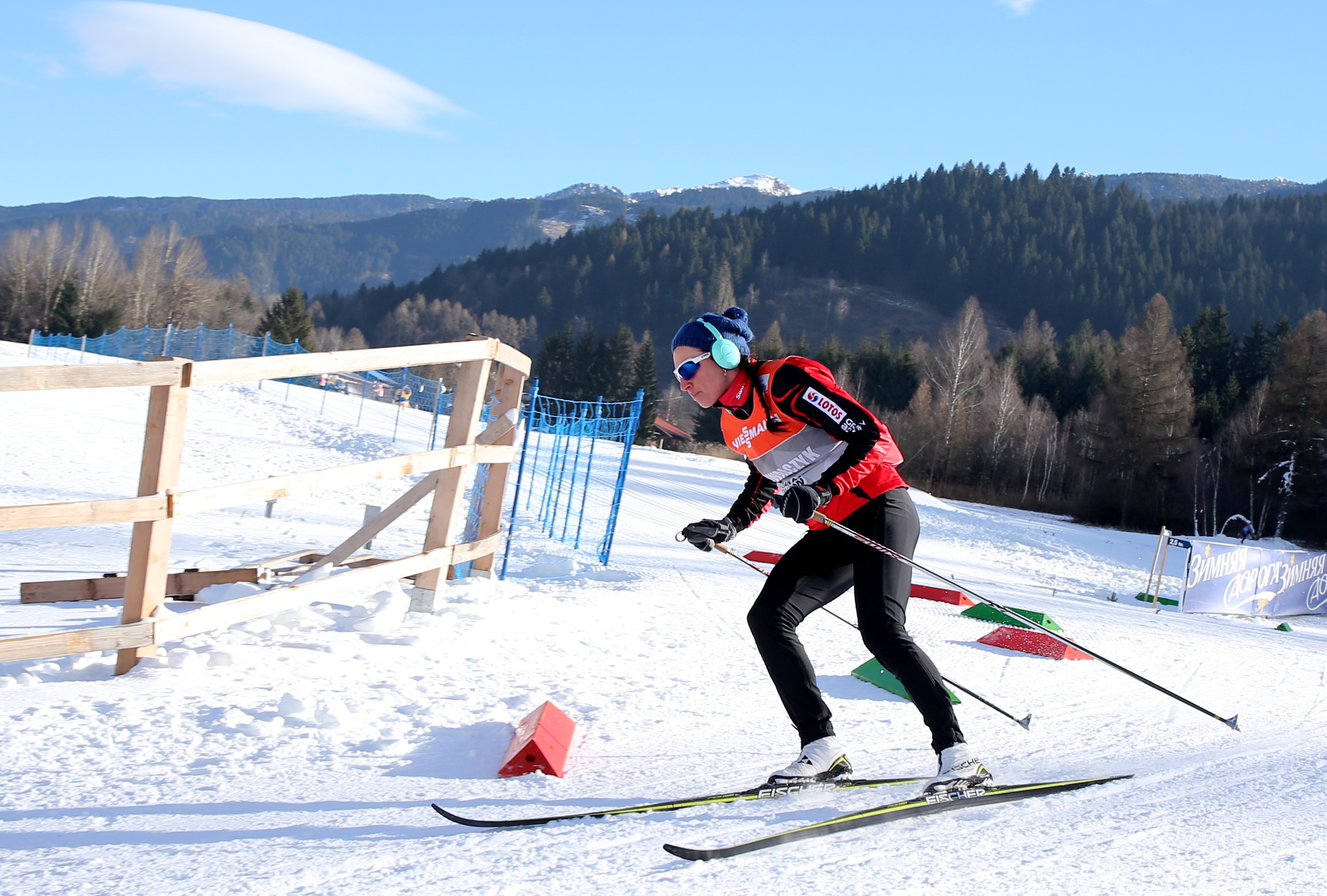 Justyna Kowalczyk podczas treningu we włoskim Val di Fiemme