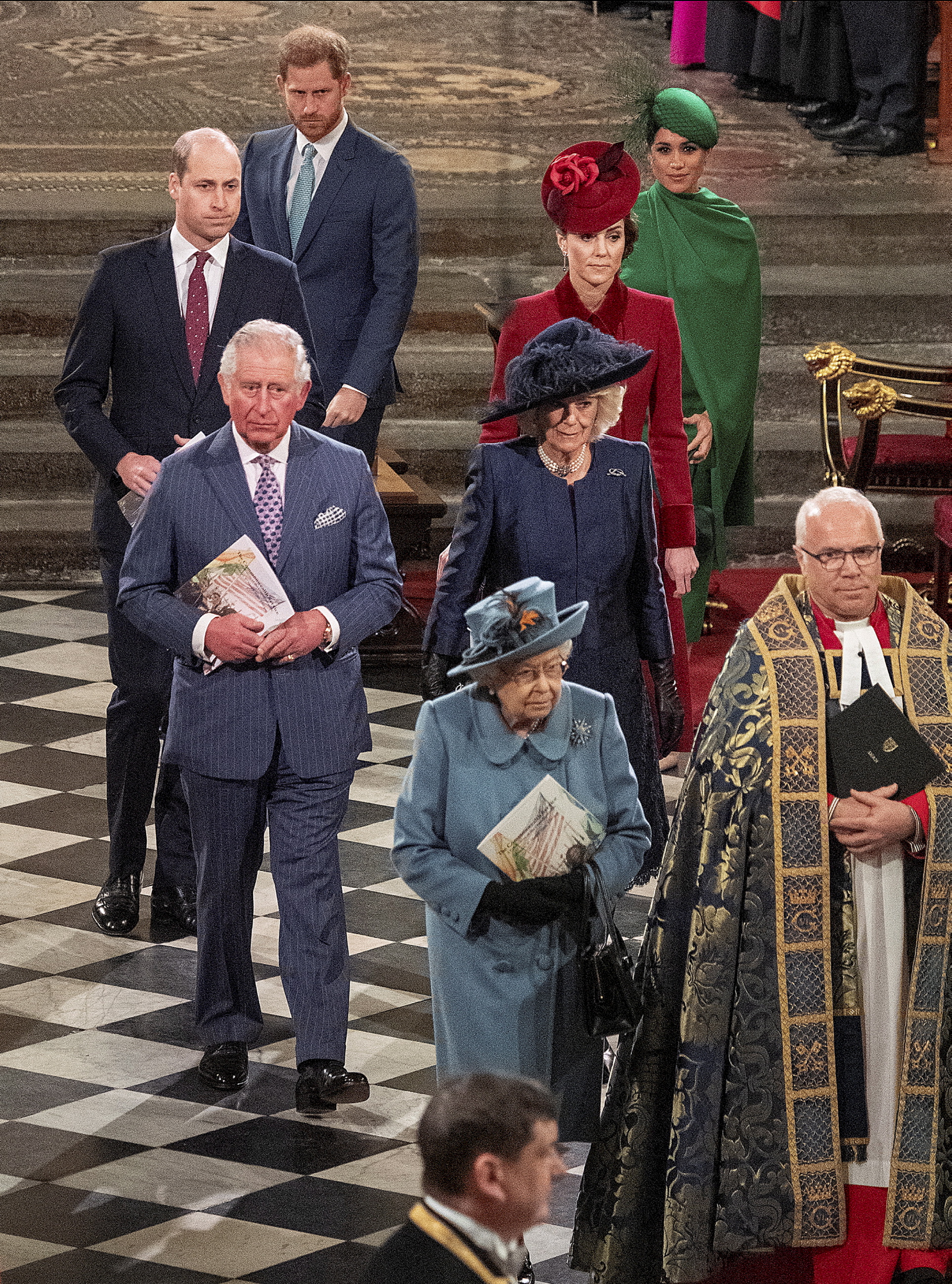 Brytyjska rodzina królewska podczas obchodów Święta Wspólnoty Narodów, Londyn, marzec 2020 r.