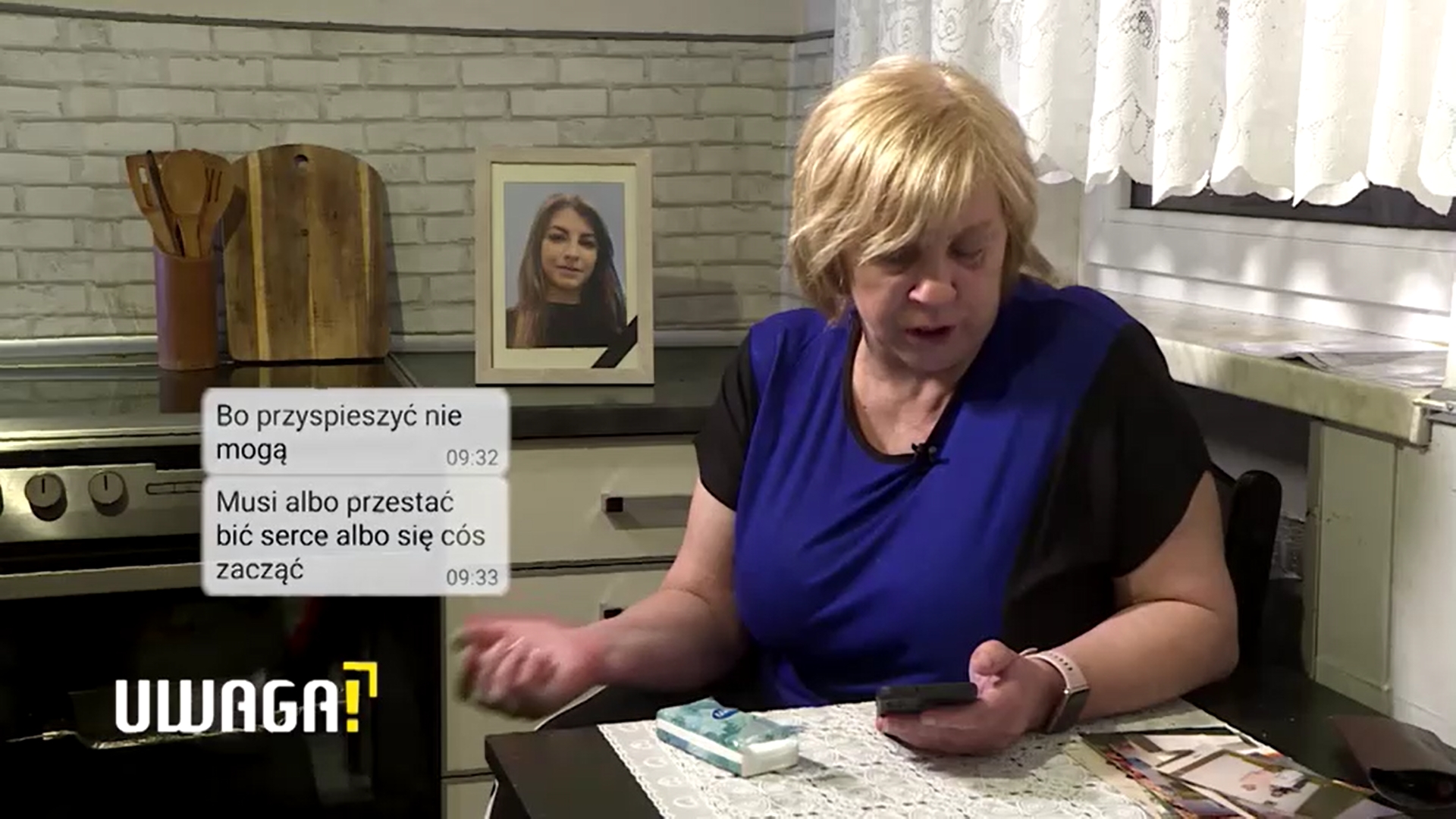 Kadr z reportażu „Uwagi” TVN o sprawie 30-letniej Izabeli, która zmarła w szpitalu w Pszczynie