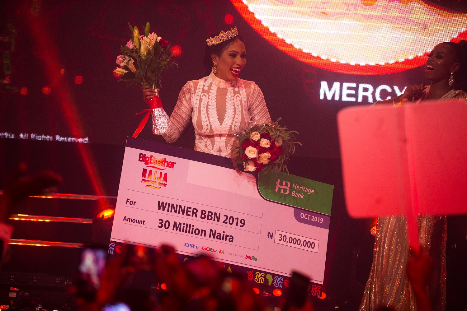 Mercy emerged the winner of the BBNaija 2019 tagged Pepper Dem after spending 99 days in the house. [Multichoice]