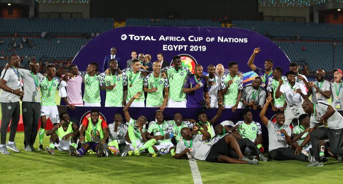 Super Eagles of Nigeria won the bronze medal at AFCON 2019 (CAF)