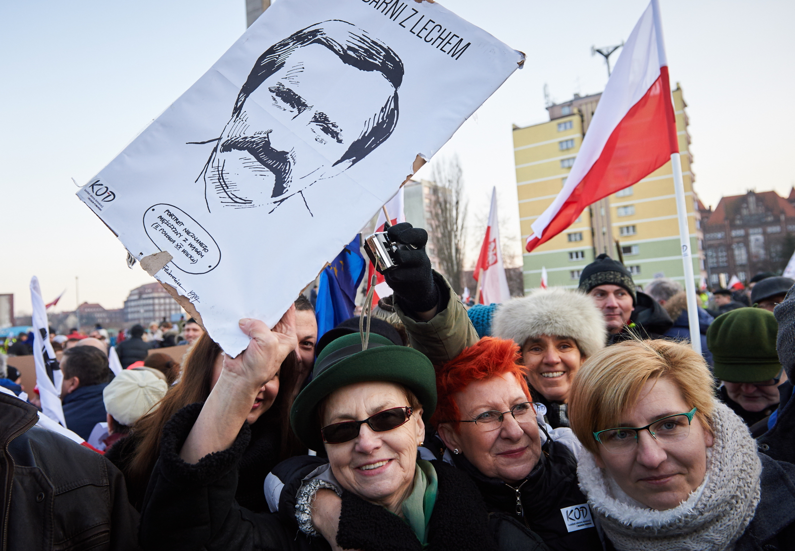 Gdańsk manifestacja KOD w obronie Lecha Wałęsy