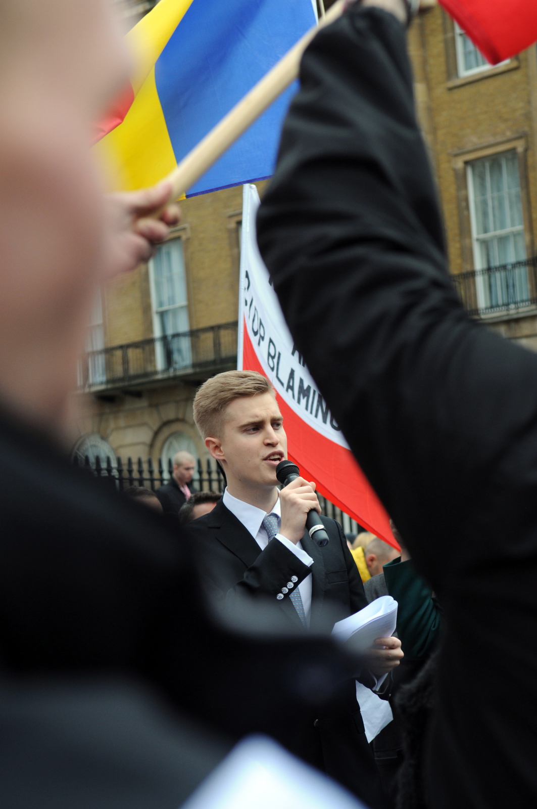 Protest Polaków przed Downing Street w Londynie