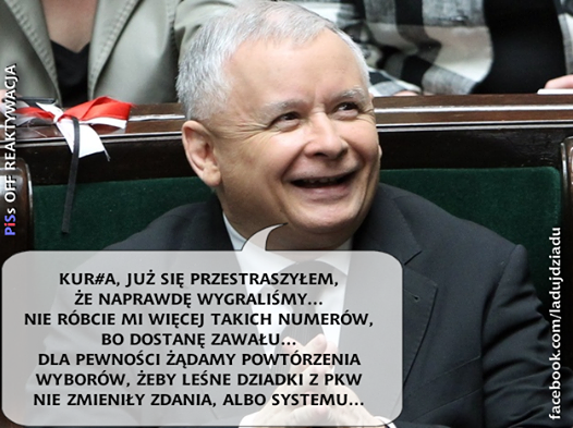 Jarosław Kaczyński przestraszył się wygranej i na wszelki wypadek zaskarży uczciwość wyborów
