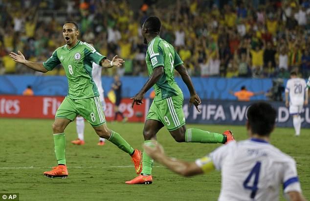 Osaze Odemwingie scored one World Cup goal for Nigeria, in Super Eagles 1-0 win over Bosnia in Brazil 2014 (AP)