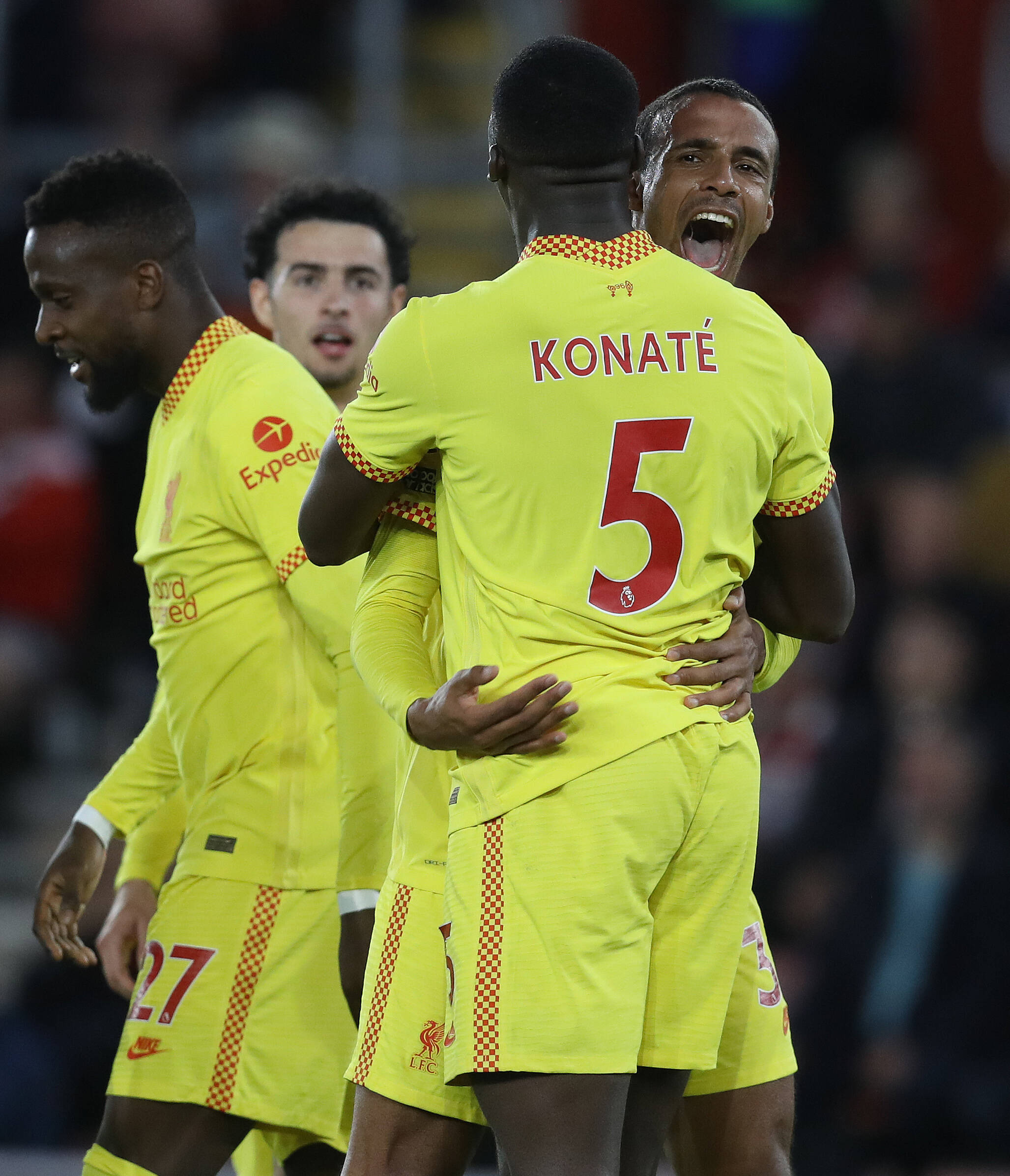 Liverpool defenders Joel Matip and Ibrahima Konate