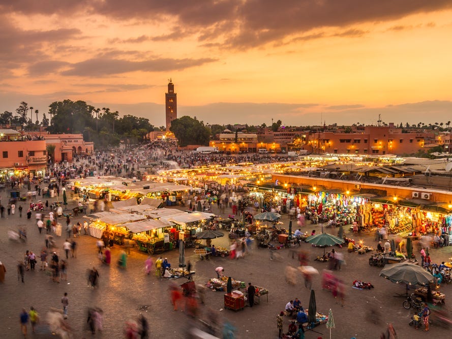 Marrakesh, Morocco's bustling, vibrant medina.